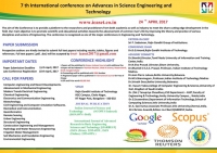 7 th International conference on Advances in Science Engineering and Technology